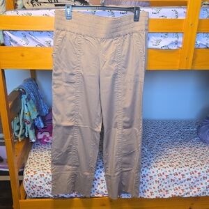 AnyBody Taupe Wide-Leg Pull-On Trousers